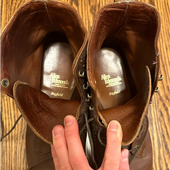 Allen Edmonds Bayfield Leather Boots Sz 11 - Picture 4 of 5